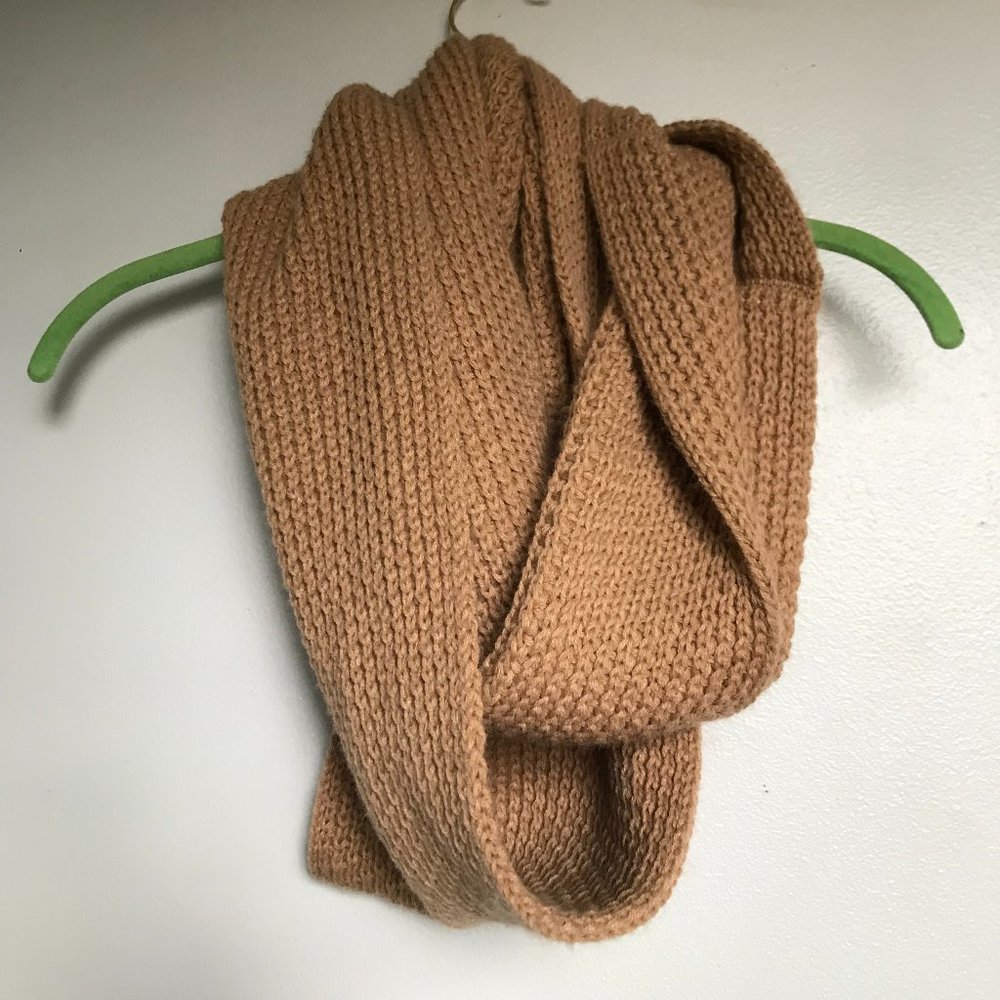 Brown infinity scarf
